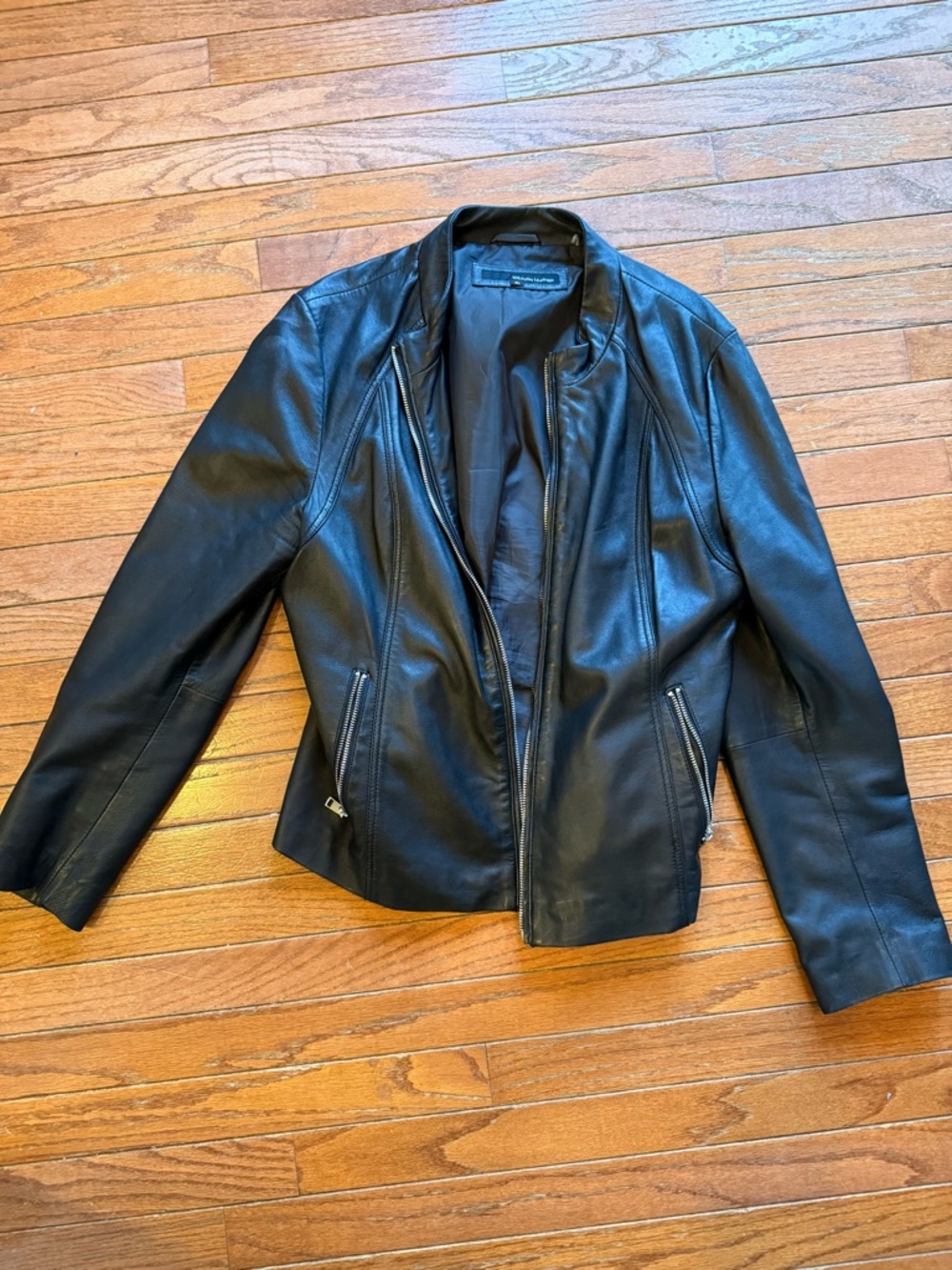 Wilson’s Leather Meg Scuba Black Women’s Leather Jacket